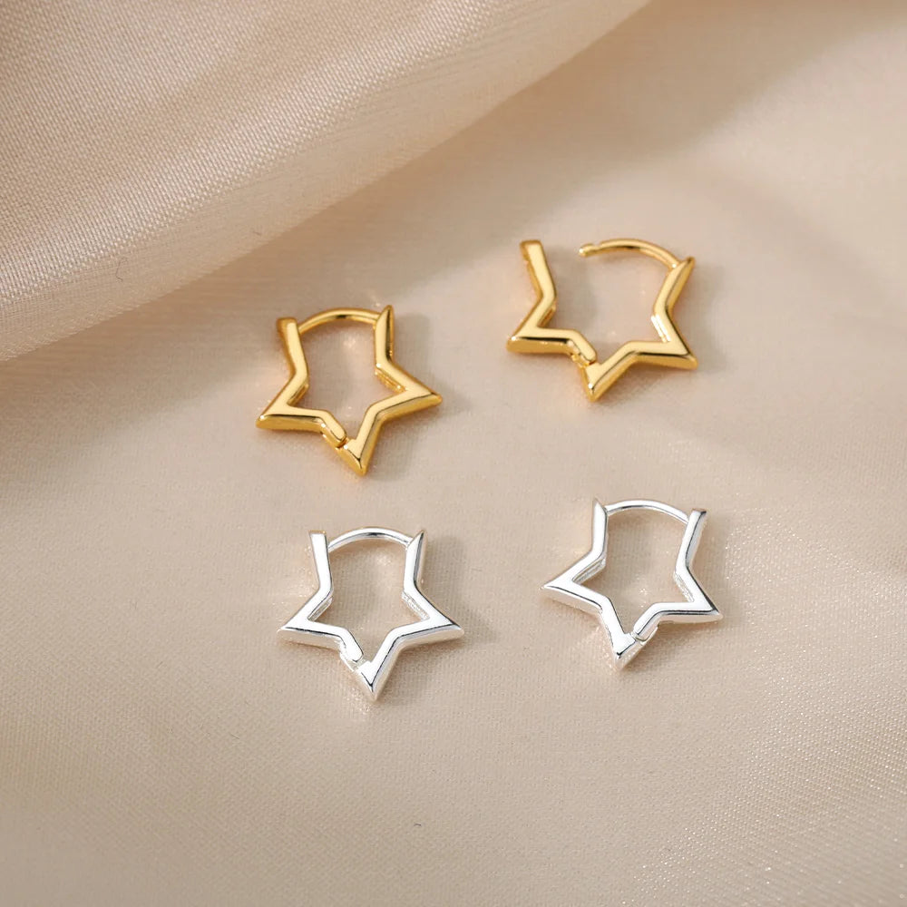 Star Pendientes para mujer acero inoxidable