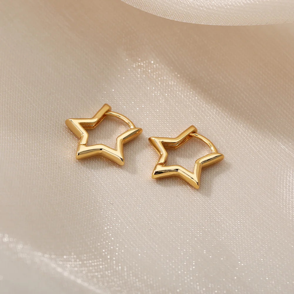 Star Pendientes para mujer acero inoxidable