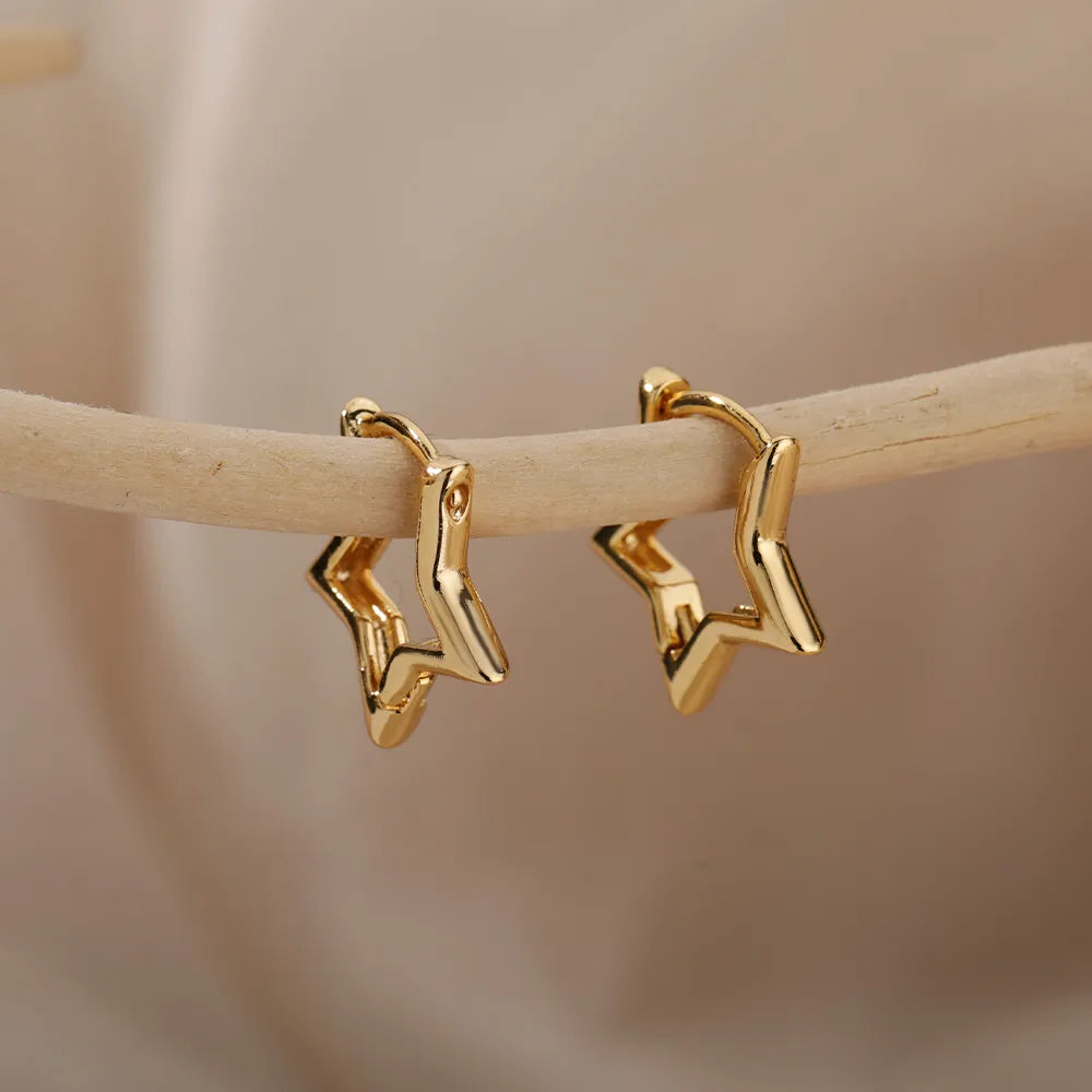 Star Pendientes para mujer acero inoxidable