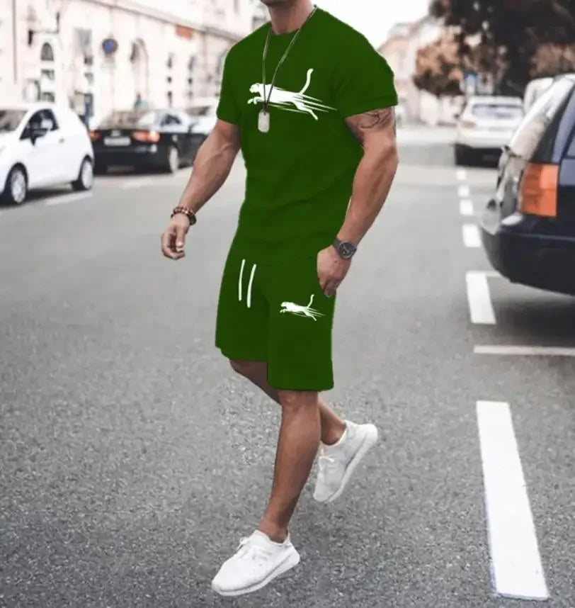 Conjunto de camiseta de manga corta y pantalones cortos deportivos