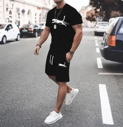 Conjunto de camiseta de manga corta y pantalones cortos deportivos