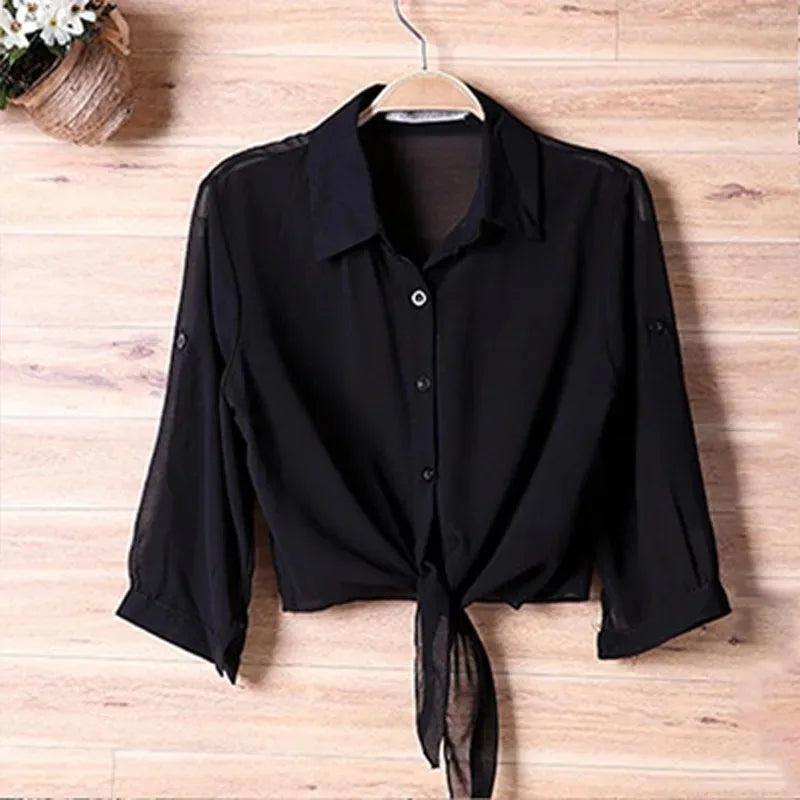 camisa manga larga para mujer