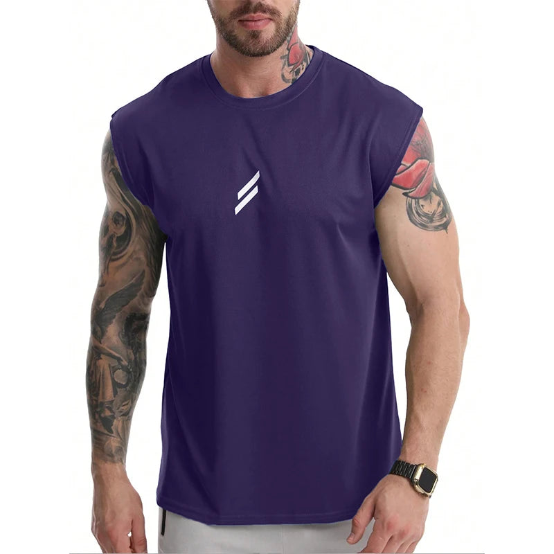 Camiseta deportiva sin mangas para hombre, chaleco de secado rápido,