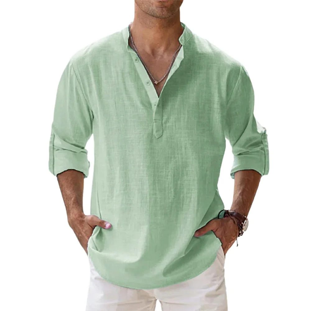 Camisa de lino para hombre