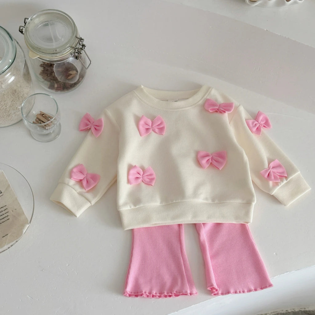 Conjunto infantil de niña de lazos