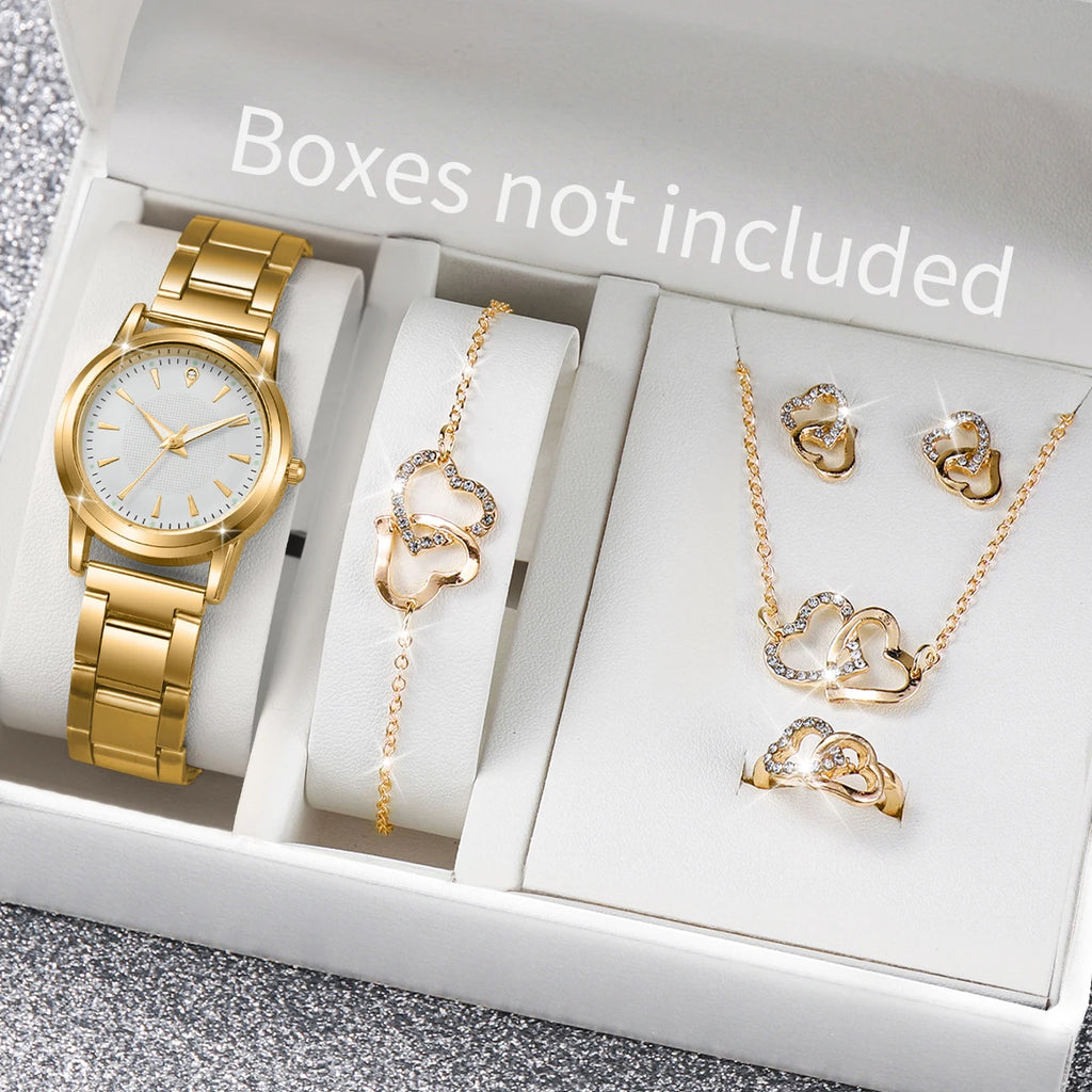 conjunto de collar pulsera y reloj para mujer
