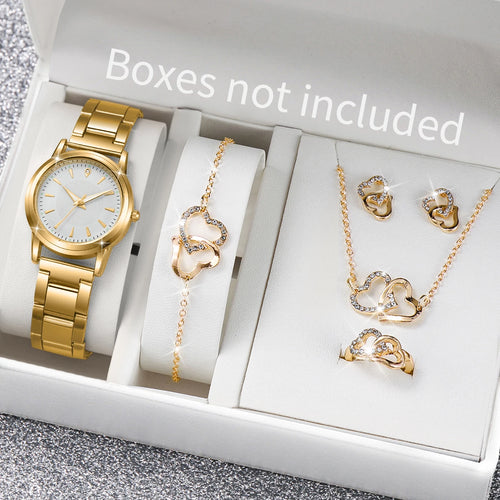 conjunto de collar pulsera y reloj para mujer
