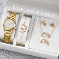 conjunto de collar pulsera y reloj para mujer