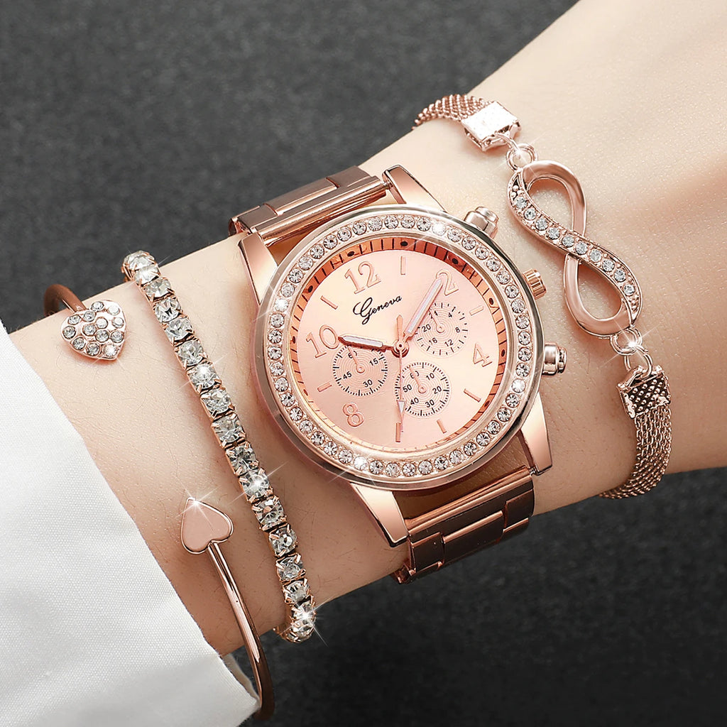reloj alta calidad acero inoxidable color oro , plata , oro rose