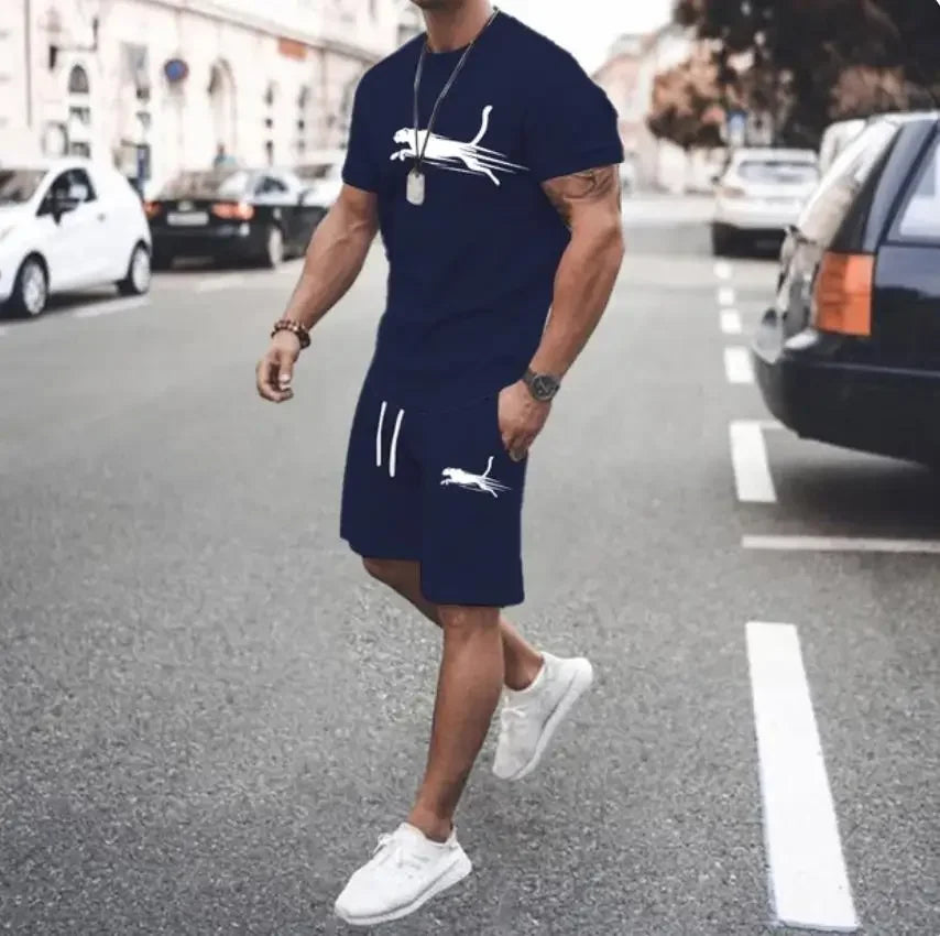 Conjunto de camiseta de manga corta y pantalones cortos deportivos