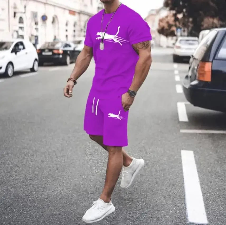 Conjunto de camiseta de manga corta y pantalones cortos deportivos
