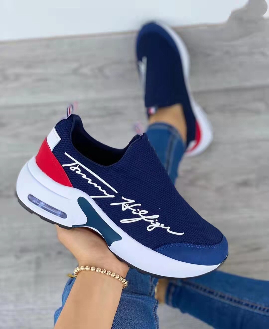 Zapatillas de deporte casuales transpirables Tommy Hilfiger para mujer