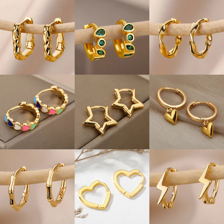 Star Pendientes para mujer acero inoxidable