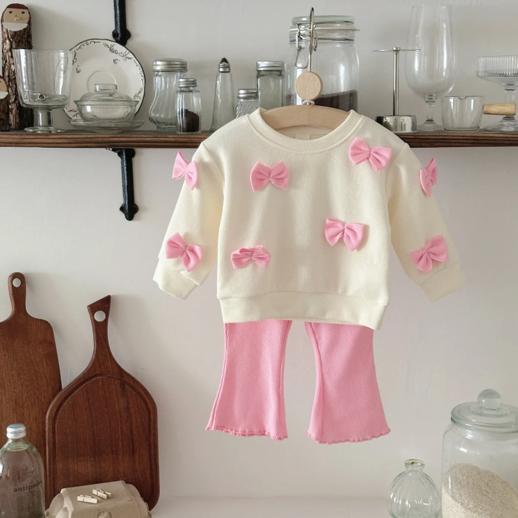 Conjunto infantil de niña de lazos