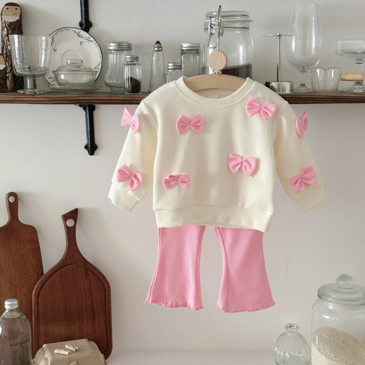 Conjunto infantil de niña de lazos