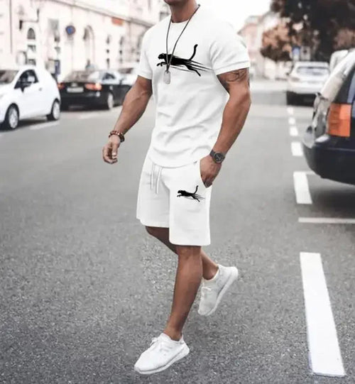 Conjunto de camiseta de manga corta y pantalones cortos deportivos