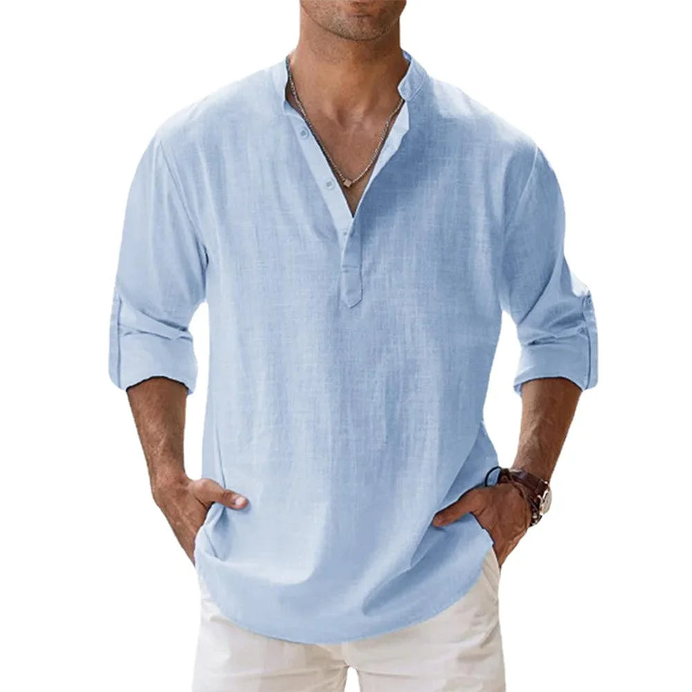 Camisa de lino para hombre