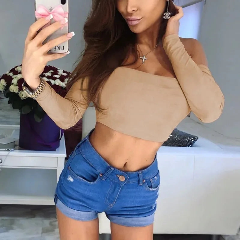 camisa manga larga para mujer