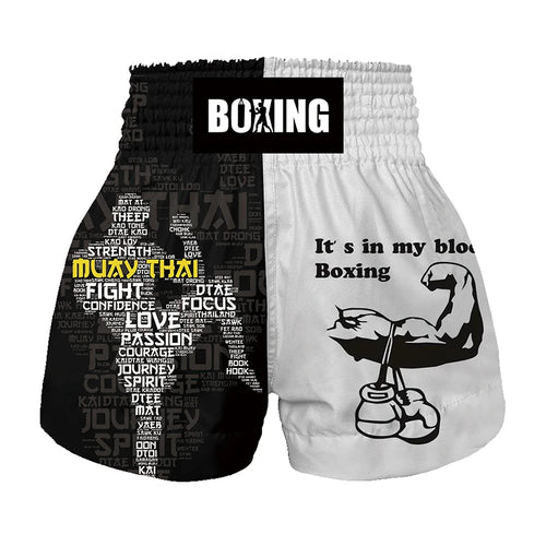 Pantalones cortos de boxeo Muay Thai para hombres, mujeres, niños,