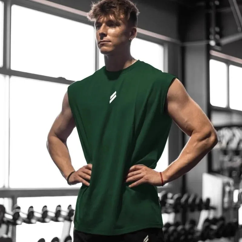 Camiseta deportiva sin mangas para hombre, chaleco de secado rápido,