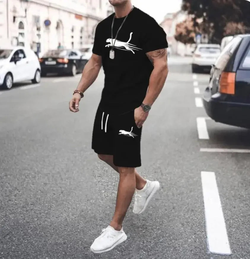 Conjunto de camiseta de manga corta y pantalones cortos deportivos