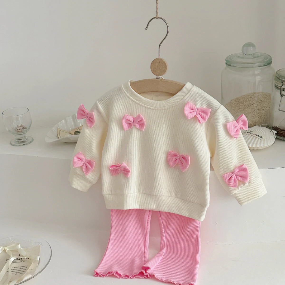 Conjunto infantil de niña de lazos