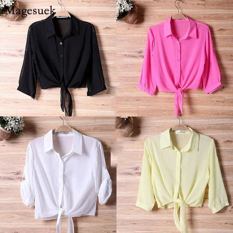 camisa manga larga para mujer