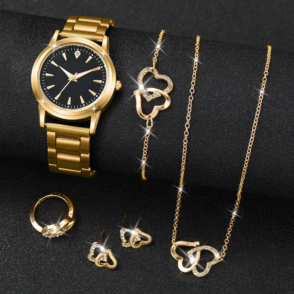 conjunto de collar pulsera y reloj para mujer