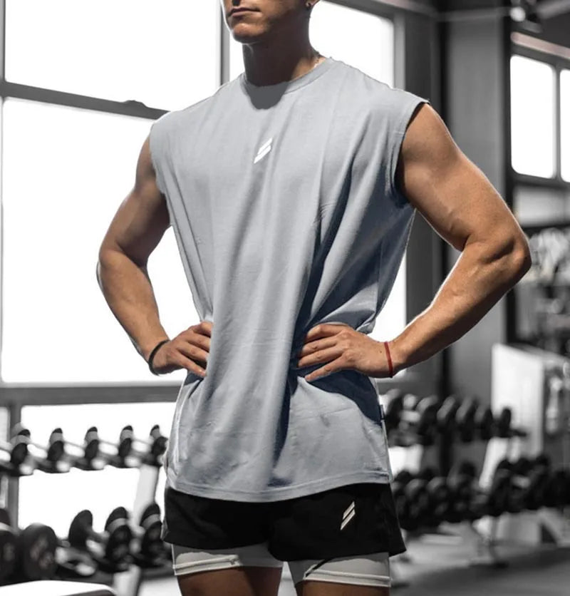 Camiseta deportiva sin mangas para hombre, chaleco de secado rápido,