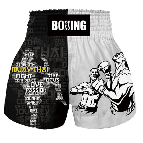 Pantalones cortos de boxeo Muay Thai para hombres, mujeres, niños,