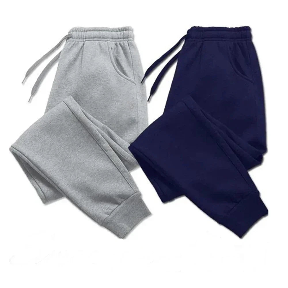 Pantalones informales para hombre pantalones de chándal de lana para