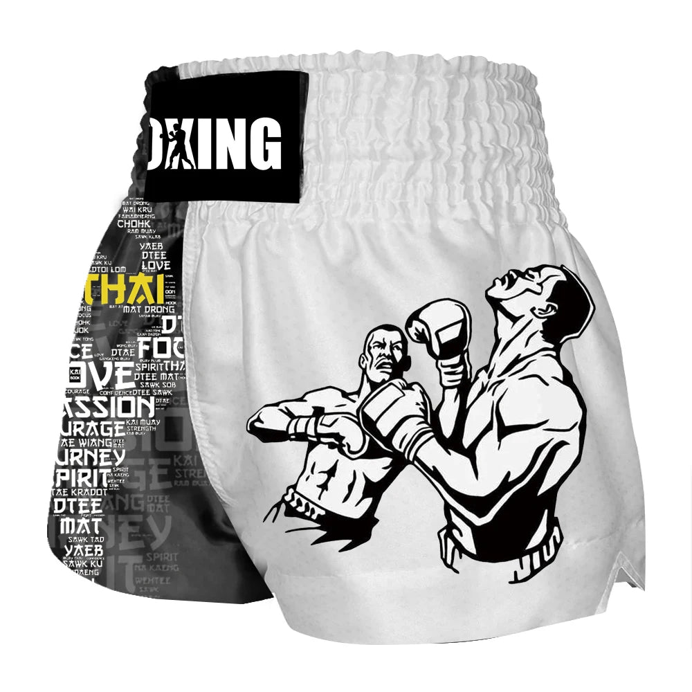 Pantalones cortos de boxeo Muay Thai para hombres, mujeres, niños,