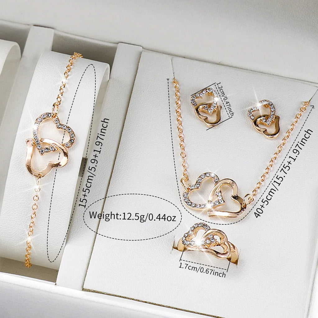 conjunto de collar pulsera y reloj para mujer