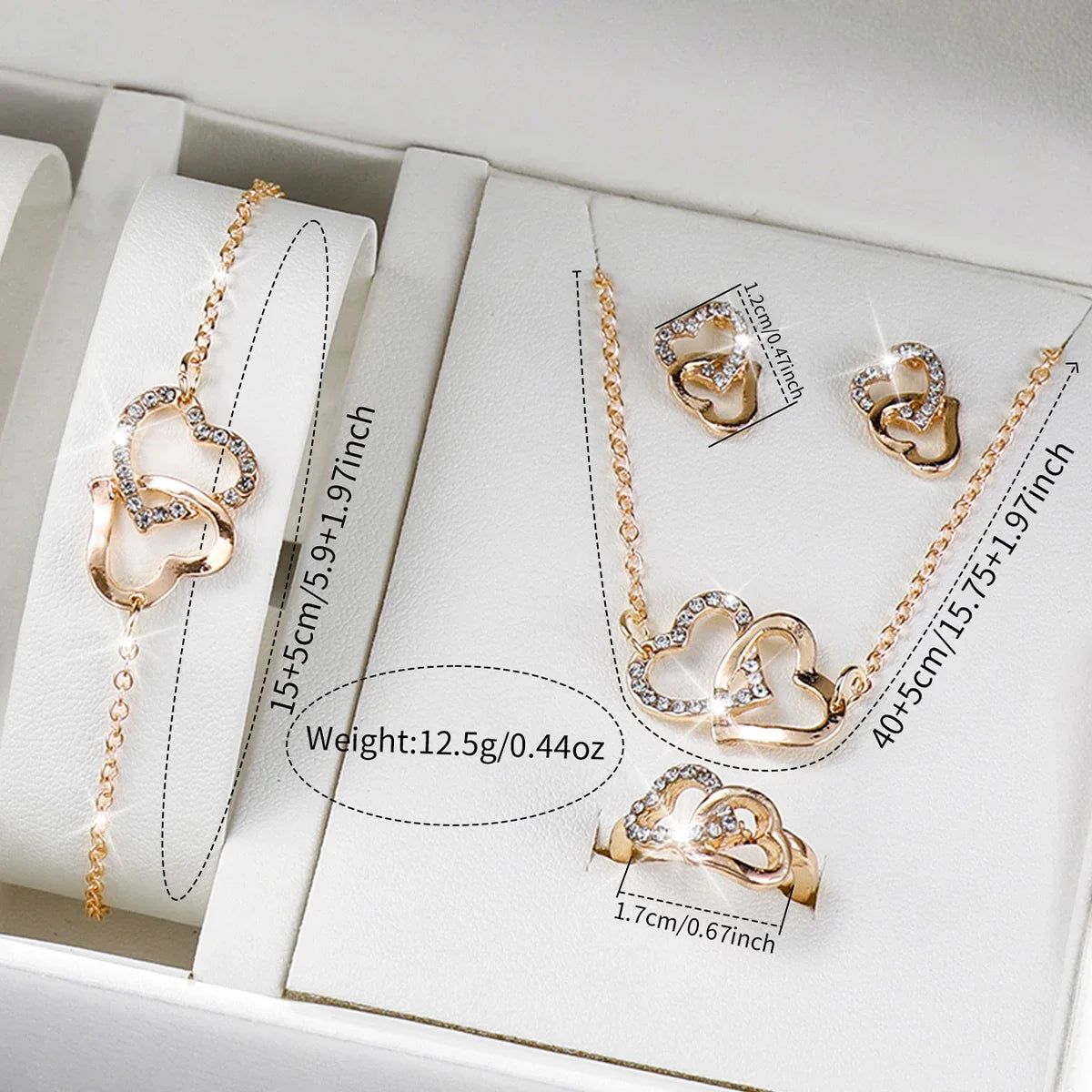 conjunto de collar pulsera y reloj para mujer