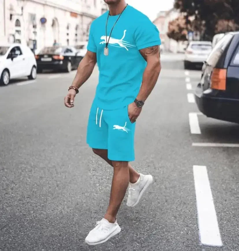 Conjunto de camiseta de manga corta y pantalones cortos deportivos