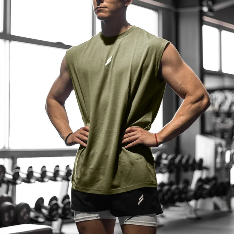 Camiseta deportiva sin mangas para hombre, chaleco de secado rápido,