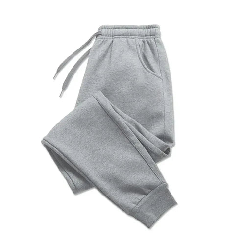 Pantalones informales para hombre pantalones de chándal de lana para
