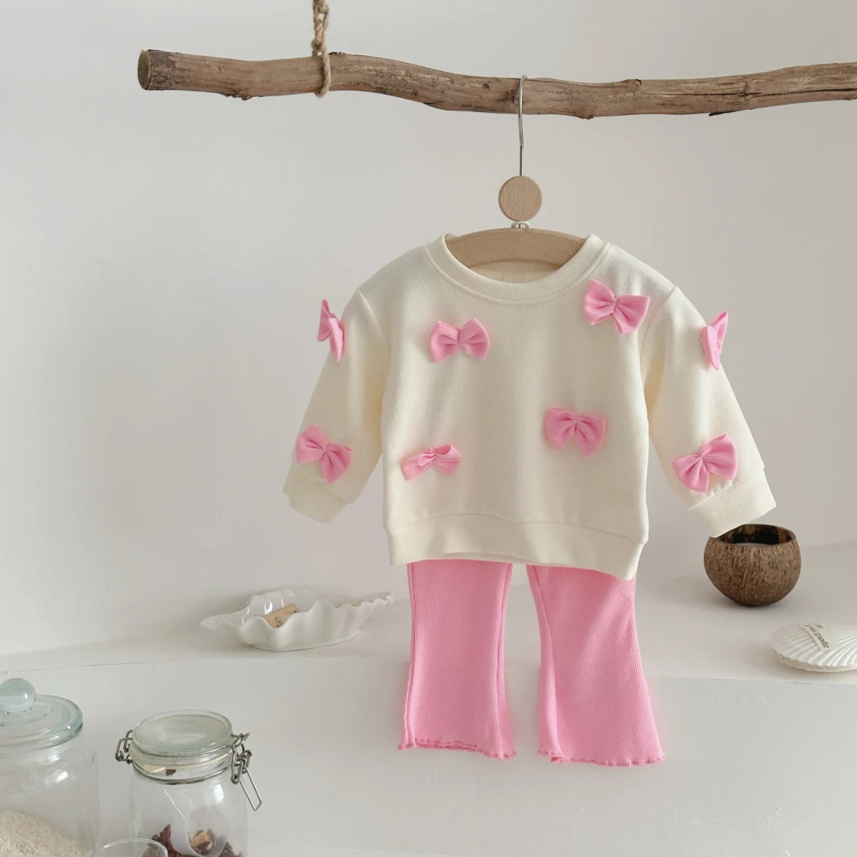 Conjunto infantil de niña de lazos
